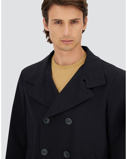 Herno Blue Peacoat for men