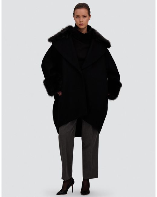 Herno Black Wool Cloth Coat