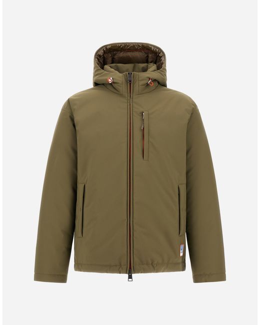 Herno Green Matte Twill And Gloss-Effect Nylon Jacket for men