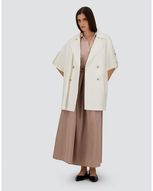 Herno White Dean Poncho