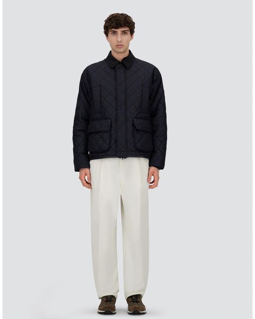 Herno Blue Nylon Chamonix And Waxed Tech Cotton Jacket for men
