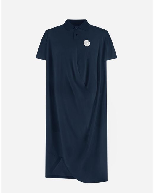 Herno Blue Globe Polo In Eco Jersey