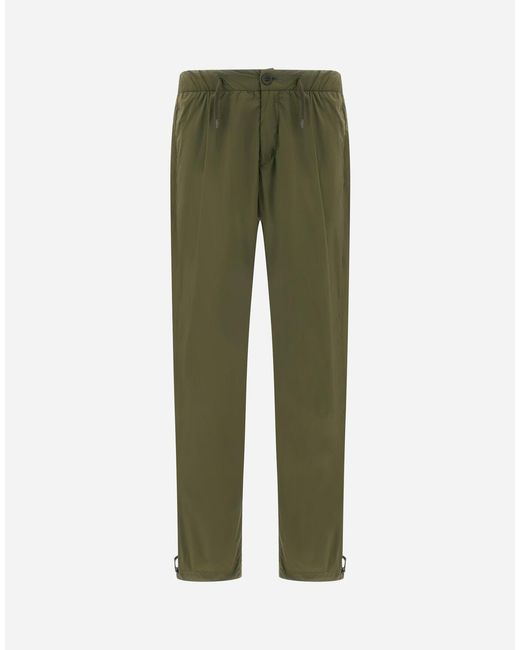 Herno Green Light Nylon Stretch Trousers for men