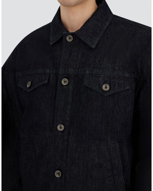 Herno Blue Denim Shacket for men