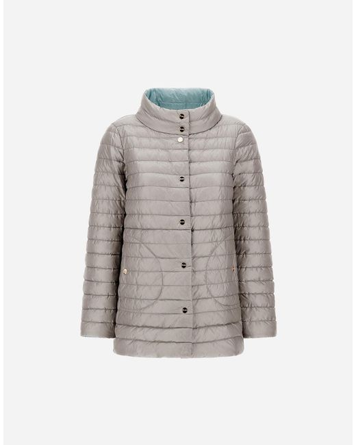 Herno Blue Reversible A-Shape Jacket
