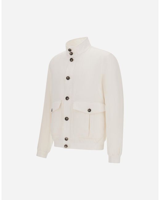 Herno White Bomber Jacket for men