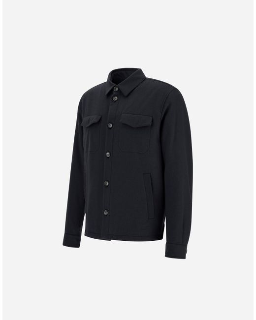 SHACKET IN CASHMERE SETA di Herno in Blue da Uomo