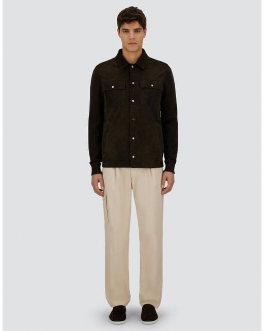 Herno Black Resort Cotton Cashmere Knit Shacket for men
