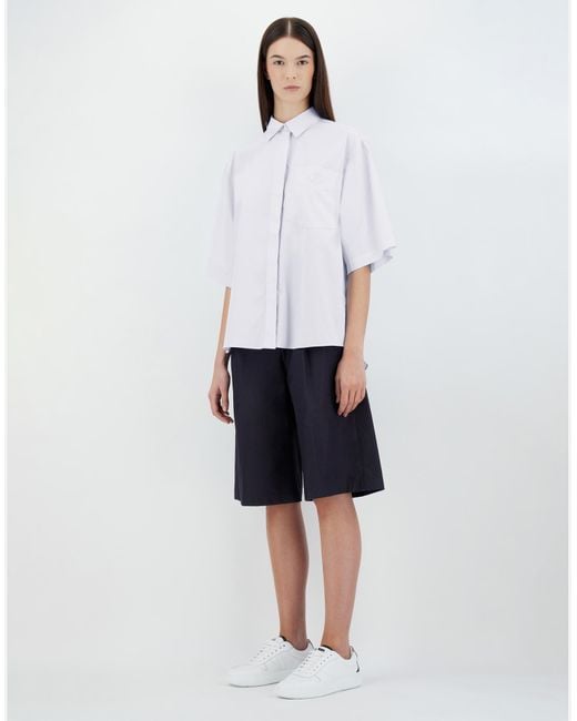 Herno White Cotton Short-sleeved Shirt