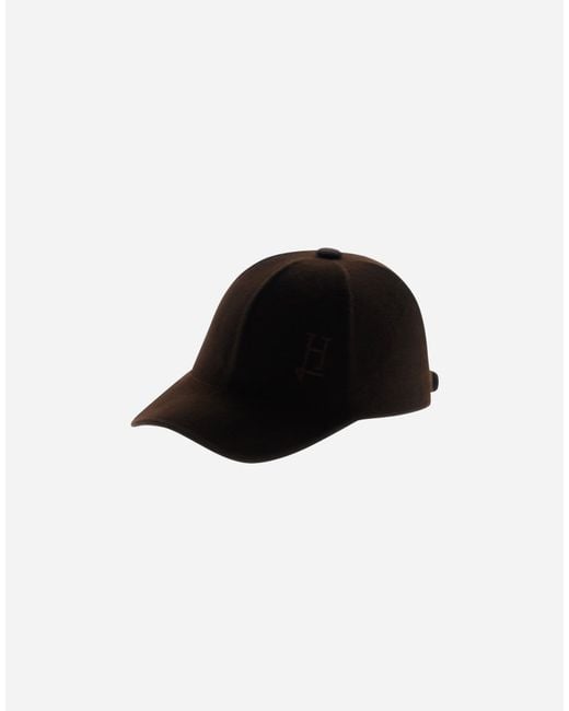 Herno Black Baseballkappe Aus Casual Wool