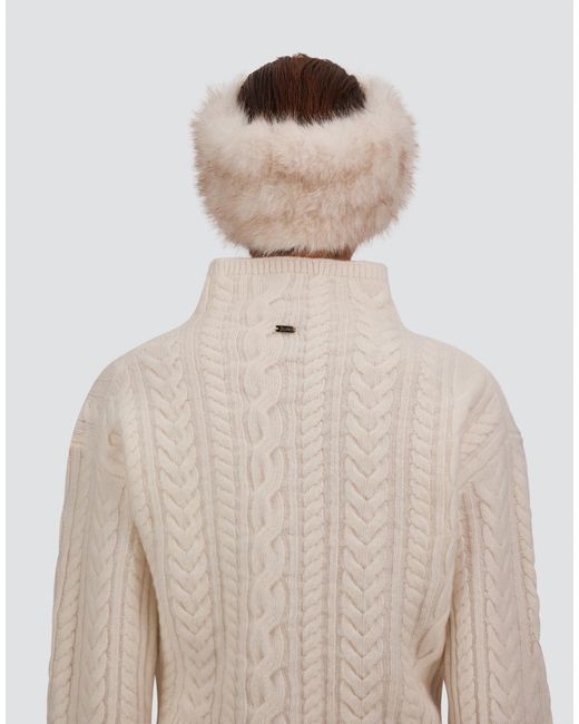Herno Natural Long-Hair Faux Fur Hat