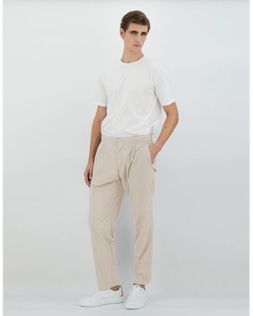 Herno Natural Ultralight Crease Trousers for men