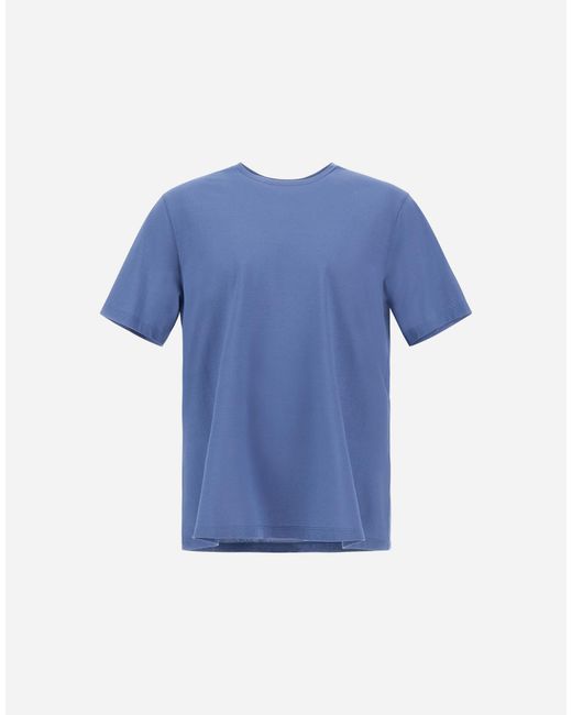 Herno Blue Jersey Crepe T-Shirt for men