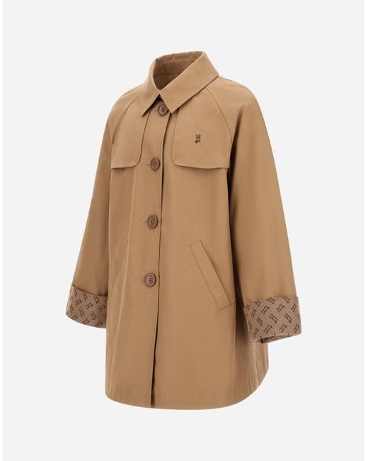 Herno Natural Gabardina De Dean Y Monogram