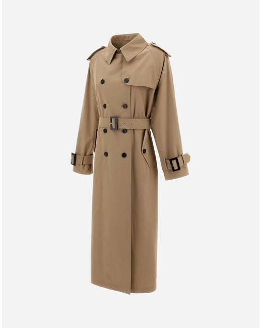 Herno Natural LIGHT COTTON CANVAS TRENCHCOAT