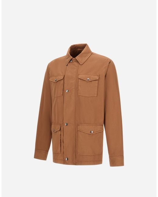 Herno Brown Tigri Field Jacket for men
