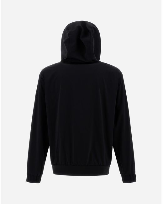 Herno Black Nylon Jersey Sweatshirt for men