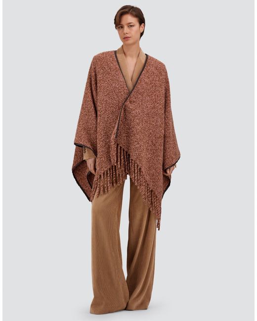 Herno Multicolor Alpaca And Wool Bouclé Poncho