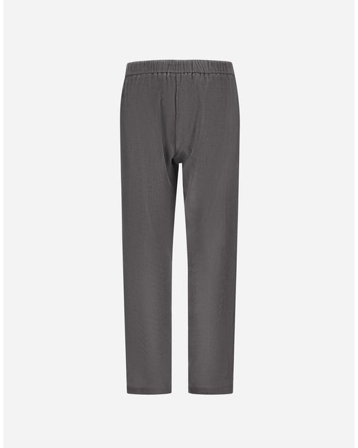 Herno Gray Resort Trousers In Bright Corduroy