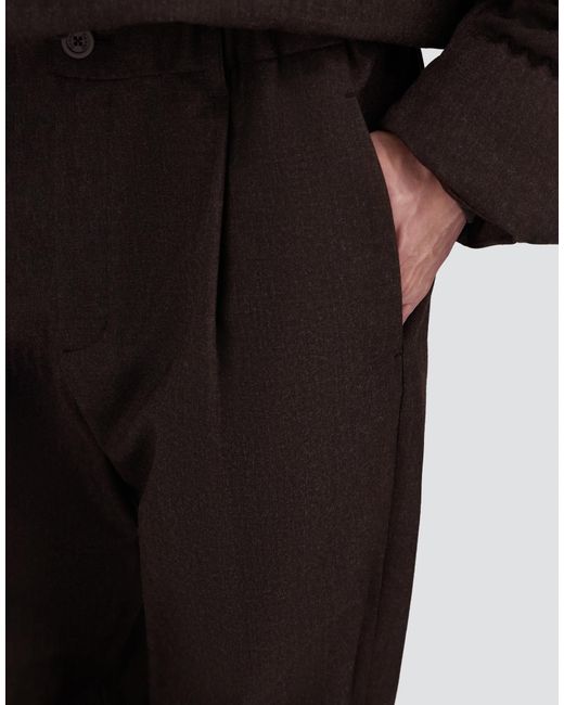 Herno Black Flannel Trousers With Water-Repellent Coating for men