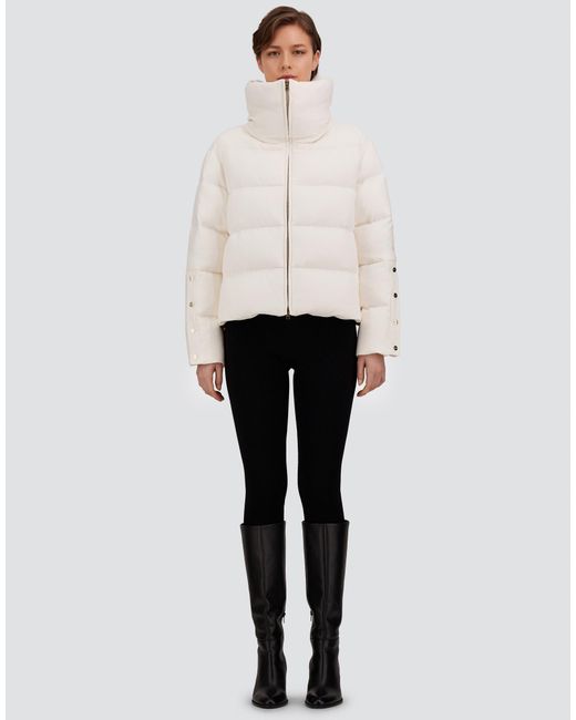 Herno White Cashmere And Silk Cape