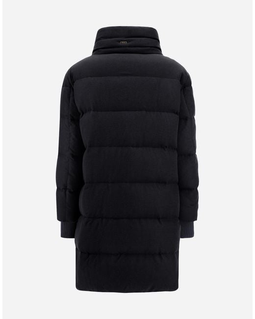 Herno Blue Cashmere And Silk Jacket