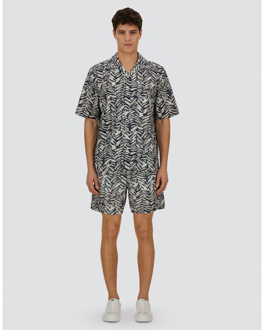 Herno Gray Resort Cotton Seasonal Print Shirt for men