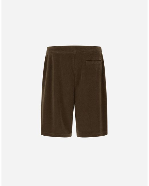 SHORT IN SPONGE EFFECT SWEATER di Herno in Natural da Uomo