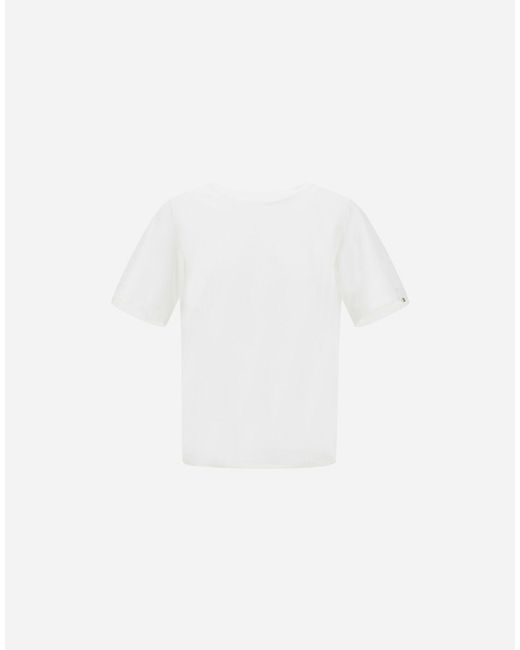 Herno White Superfine Cotton Stretch T-Shirt