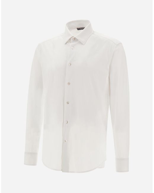 Herno White Spring Ultralight Scuba Shirt