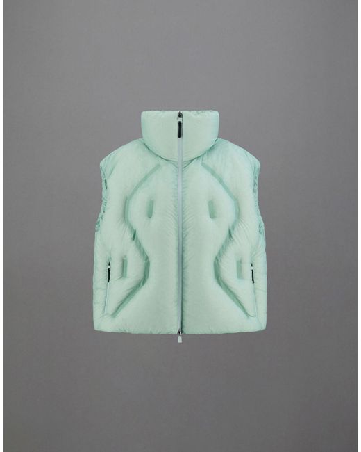 Herno Green Sleeveless Laminar Jacket In Translucent Ripstop