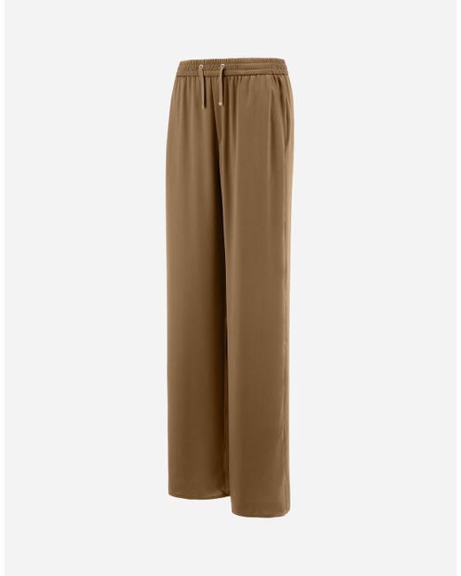 Herno Natural Trousers In Casual Satin