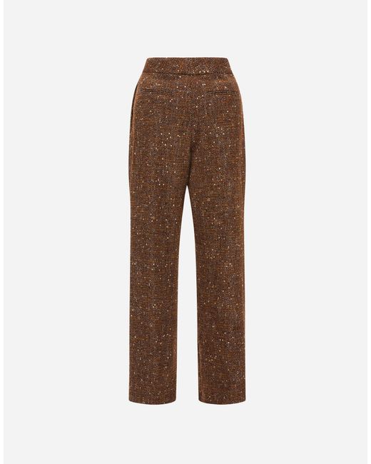 Herno Brown Baby Alpaca And Wool Trousers