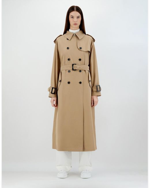 Herno Natural Light Cotton Canvas Trench Coat