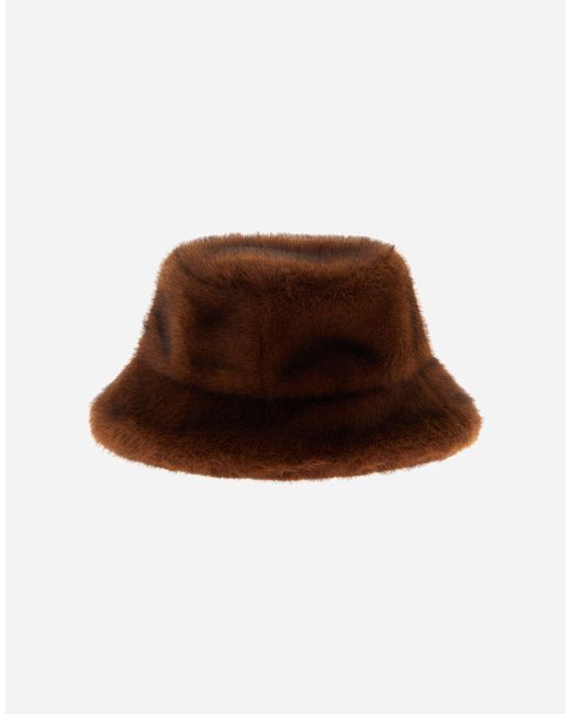 Herno Brown Hut Mit Pelzhaptik