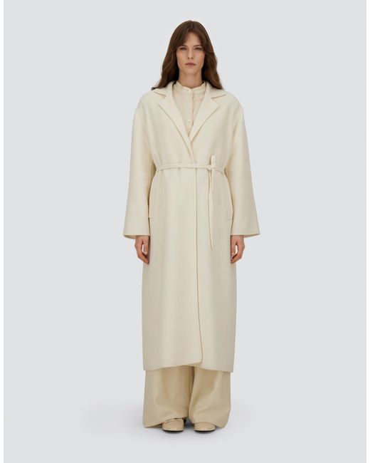 Herno White Belted Coat