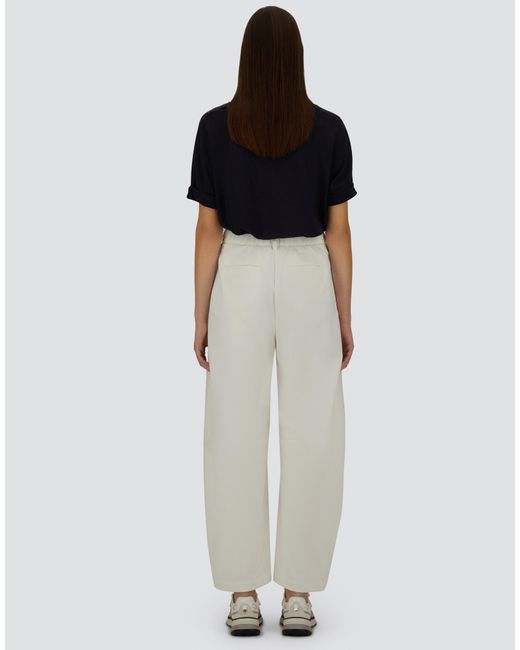 Herno White Cotton Feel Trousers