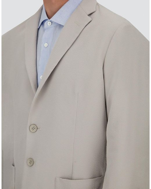 Herno Gray Seer-Crease Blazer for men