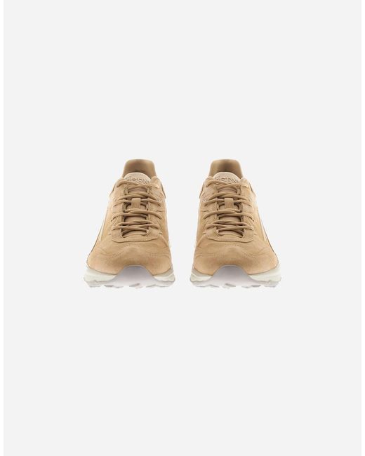 Herno White All Suede Running Sneaker