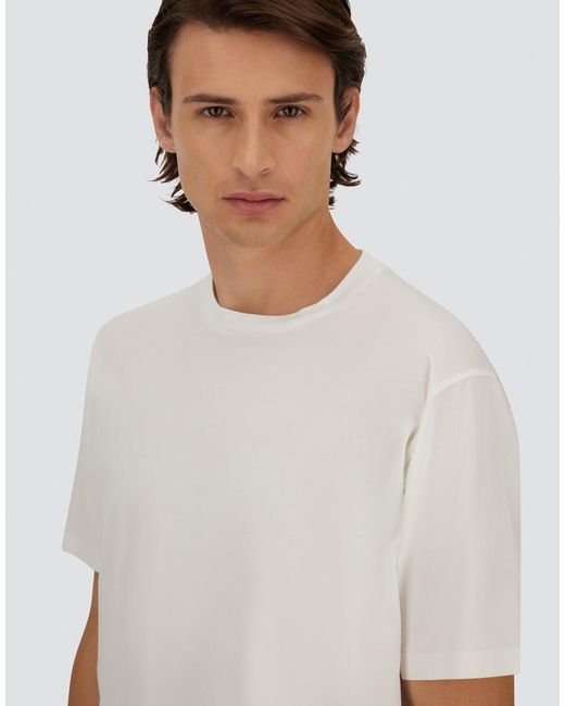 Herno White Superfine Cotton Stretch T-Shirt for men