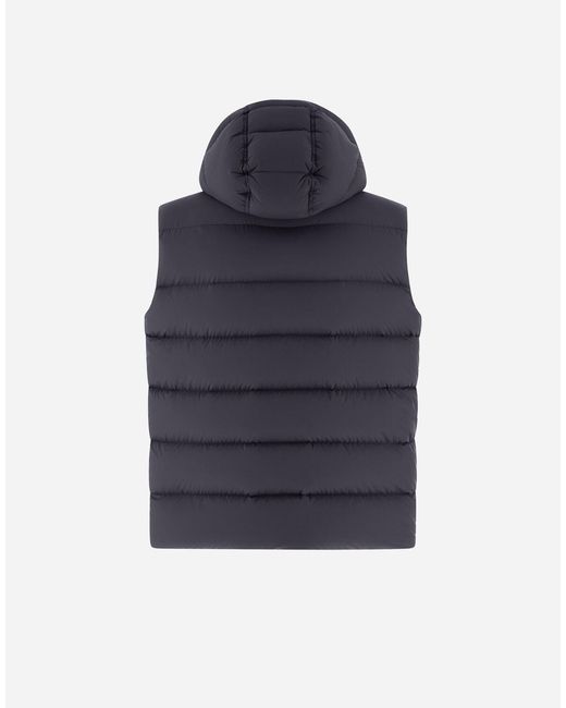 Herno Blue Vest In Ecoage for men