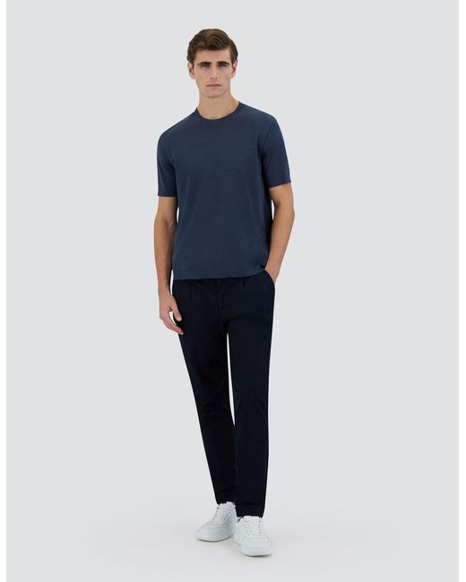 Herno Blue Jersey Knit Effect T-Shirt for men