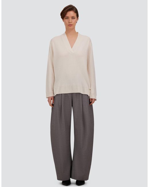 Herno White Cashmere Stocking-Stitch Jumper
