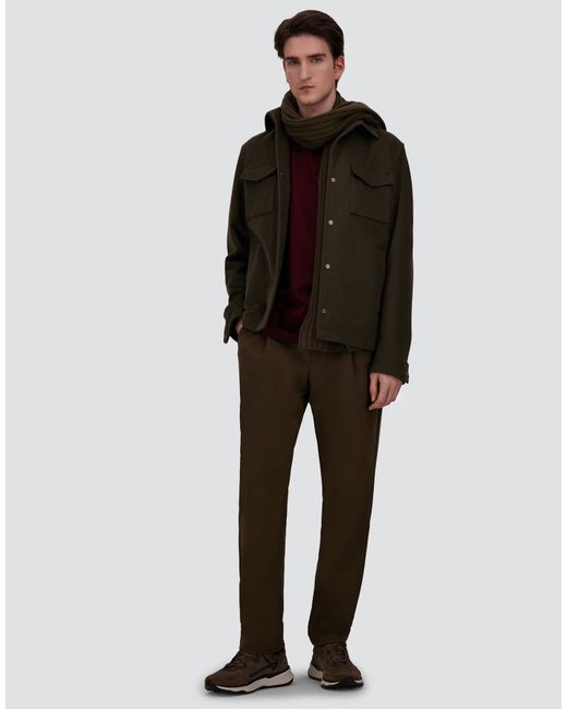 Herno Green Cashmere And Wool Shacket for men