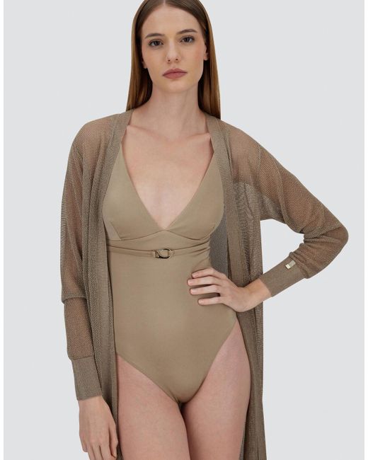 COSTUME INTERO MARE IN SHINY POOL di Herno in White