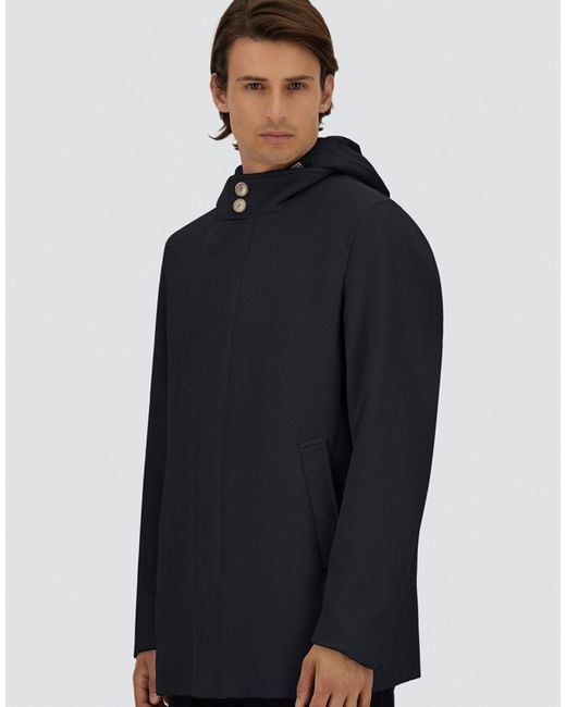 Herno Blue Trench Coat for men