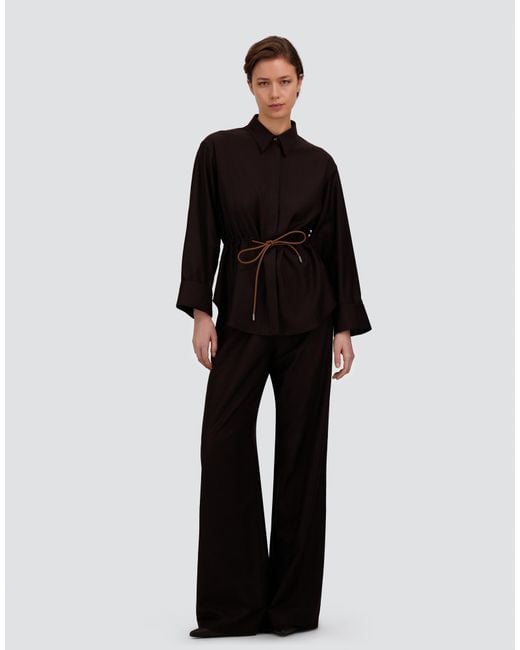 Herno Black Wool And Silk Shirt