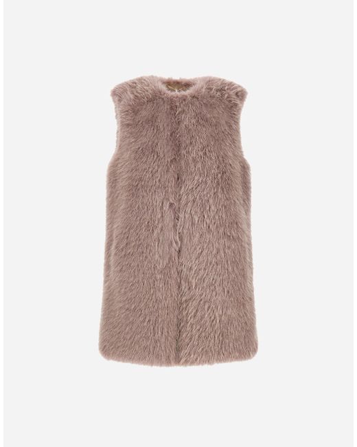 Herno Multicolor Weste Resort Aus Fullness Faux Fur