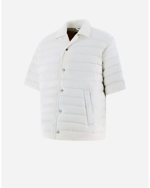 Herno White Padded 3d Ripstop Shirt for men