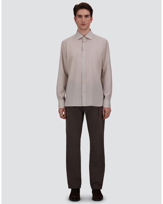 Herno White Lightweight Wool And Cashmere Fabric Shirt for men